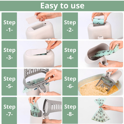 2-in-1 Cat Litter Scoop with Waste Bin