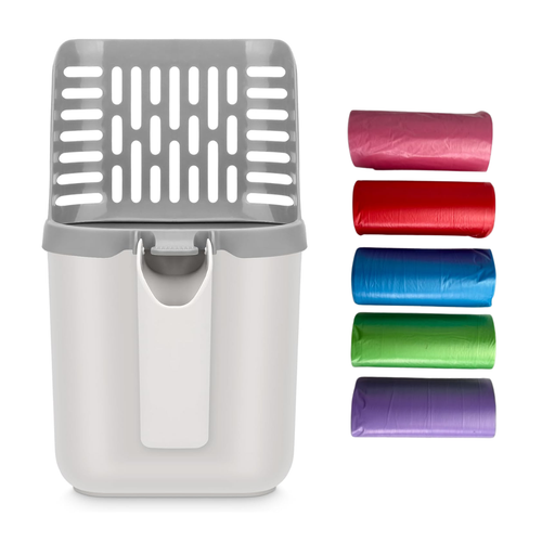 2-in-1 Cat Litter Scoop with Waste Bin